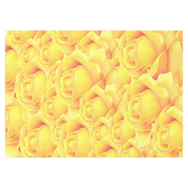 Toalha De Mesa Linda Rosa Amarela (Frente (Horizontal))