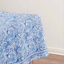 Toalha De Mesa Lindo Padrão Artístico de Paisley Floral Branco Az