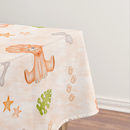 Toalha De Mesa Lindos Dinossauros Laranja Crianças