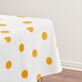 Toalha De Mesa Lindos Pontos Brancos Laranja