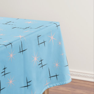 Toalha De Mesa Linhas abstratas e azuis bebés das estrelas do