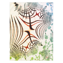 Toalha De Mesa Linhas cruzadas de cores variadas em fundo claro