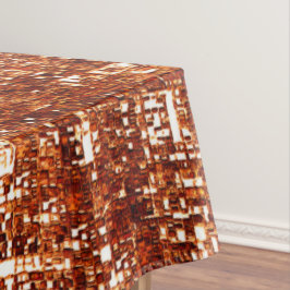 Toalha De Mesa Linhas cruzadas e entalhe quadrado enferrujado