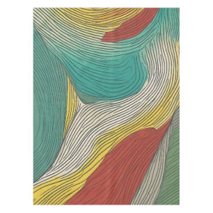 Toalha De Mesa Linhas de cores modernas, abstrato e dinâmicas