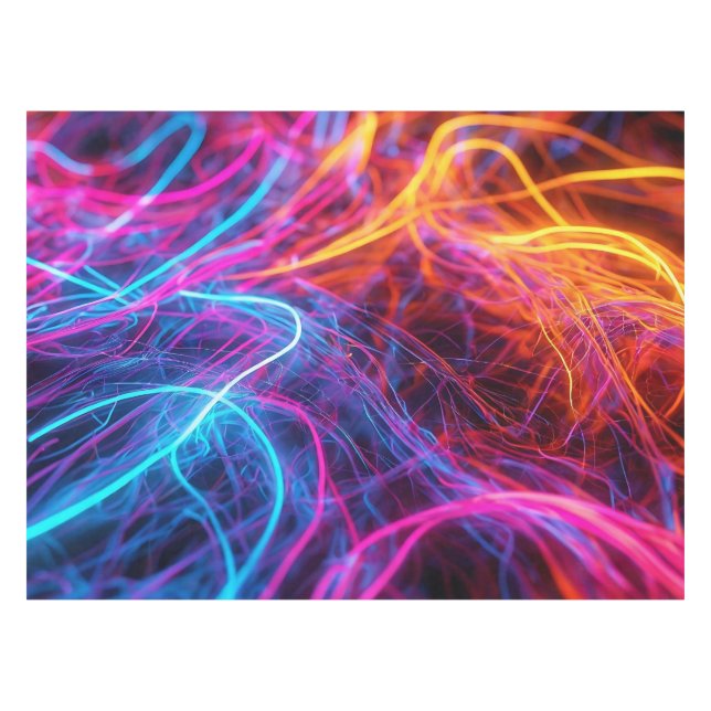 Toalha De Mesa Linhas Neon (Frente (Horizontal))