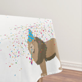 Toalha De Mesa Lion Jungle Partilhando Animais com Festa