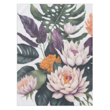 Lírios de água personalizados folhas de monstera