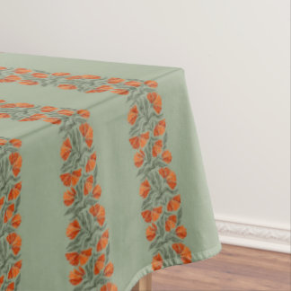 Toalha de Mesa Listrada Botânica Verde Salvia e La