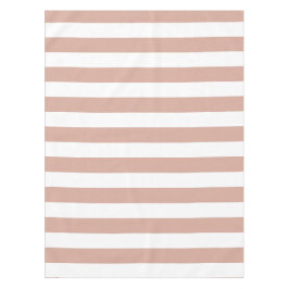 Toalha De Mesa Listrado Rosa Poeira