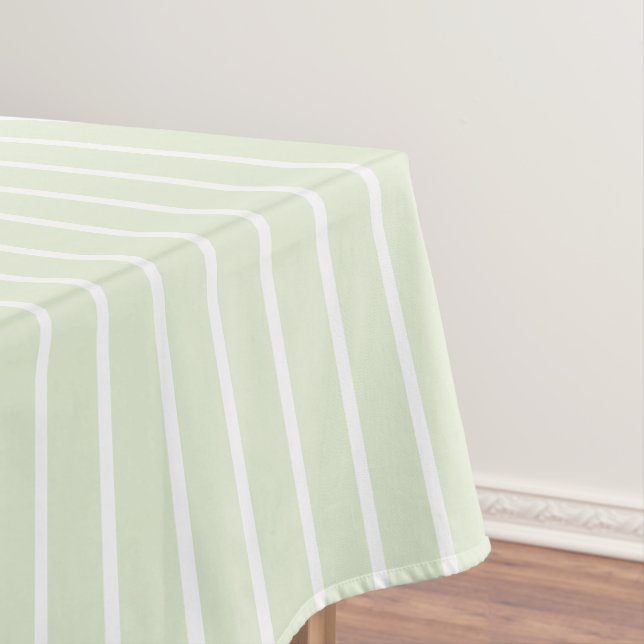 Toalha De Mesa Listras Branco Verde  (Posição Original)