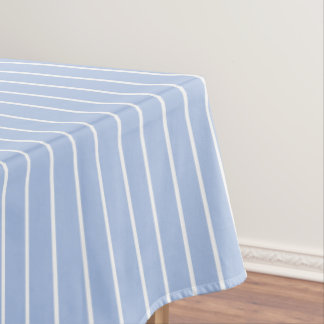 Toalha De Mesa Listras Clássicas Azul e Branco