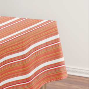Toalha De Mesa Listras coloridas, cor de laranja, claras