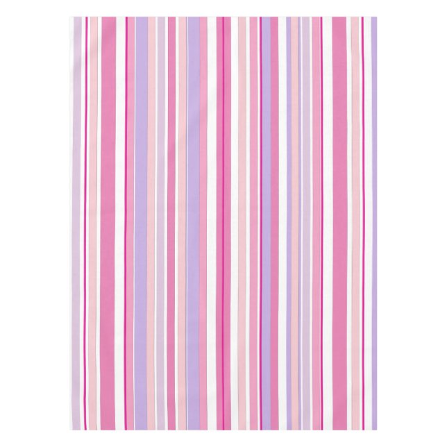 Toalha De Mesa Listras combinados cor-de-rosa (Frente)