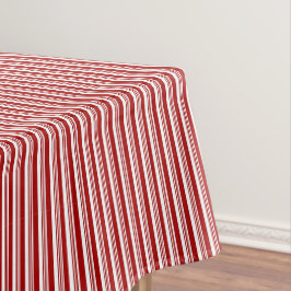 Toalha De Mesa Listras de Pimenta Branca Vermelha Tablecloth