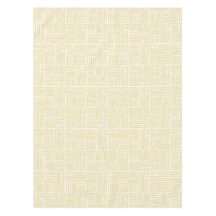 Toalha De Mesa Listras de rolo de tinta amarela em branco
