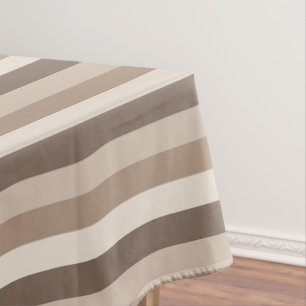 Toalha De Mesa Listras de Tons Terrosos Neutros Design de Padrão