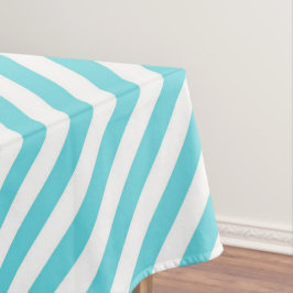 Toalha De Mesa Listras diagonais clássicas em azul e branco