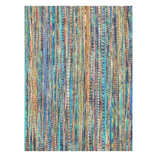 Toalha De Mesa Listras e miçanga (Frente)