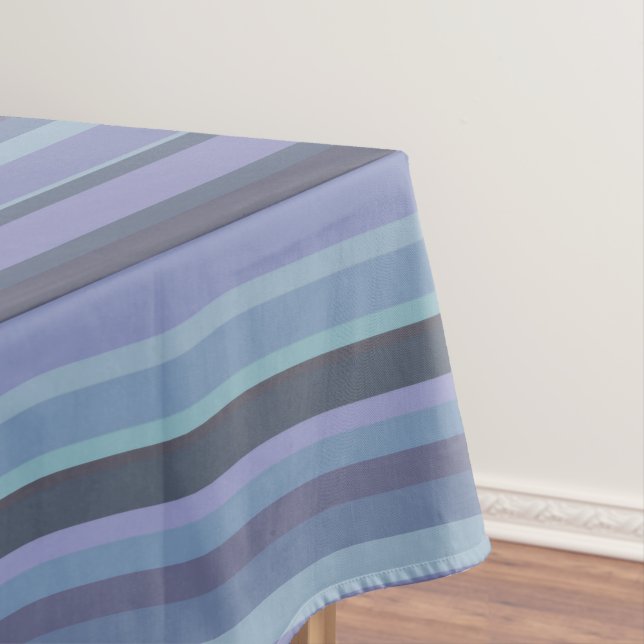 Toalha De Mesa Listras horizontais de cinza azul (Posição Original)