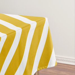 Toalha De Mesa Listras Modernas | Listrado de Amarelo Mostarda e
