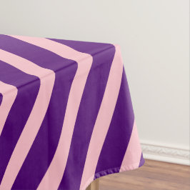 Toalha De Mesa Listras Modernas | Listrado Rosa e Roxo Real