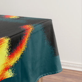 Toalha De Mesa Listras queimadas com aspecto vermelho vermelho, b