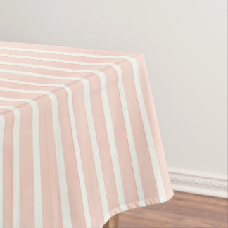 Toalha De Mesa Listras Rosa Suave