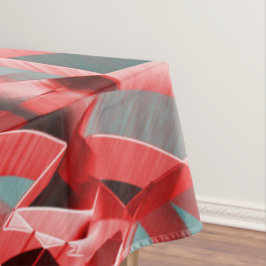 Toalha De Mesa Listras vermelhas em azul ou cinza, imagem distorc