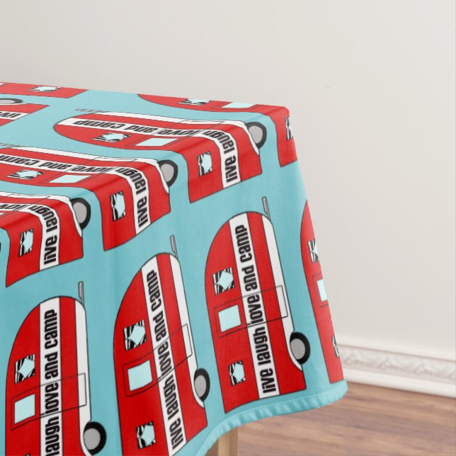 Toalha De Mesa "Live, Laugh, Love and Camp" (Posição Original)