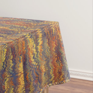 Toalha De Mesa Livro Marbado - Papel Azul Amarelo - Violeta
