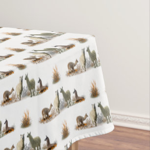 Toalha De Mesa Llama Meadow Tablecloth (escolha a cor)