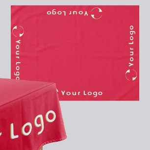 Toalha De Mesa Logotipo comercial Mínimo marca comercial - Vermel