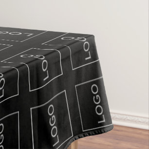 Toalha De Mesa Logotipo simples da empresa profissional Preto