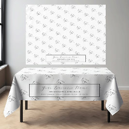 Toalha De Mesa Logotipo Simples e Elegante da Empresa Exposição M