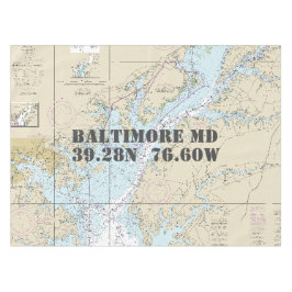 Toalha De Mesa Longitude náutica Latitude Baltimore MD