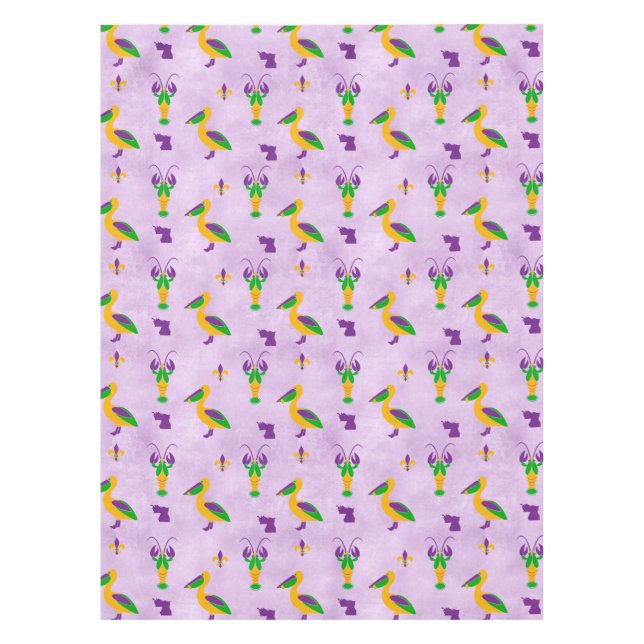 Toalha De Mesa Louisiana Themed Mardi Gras (Frente)