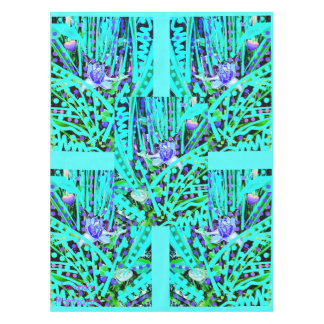 Toalha De Mesa Lua Azul do Coração e Recepção de Rosas Azuis Mara