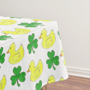 Toalha De Mesa Lucky Duck Irish Shamrock Clover Rubber Ducky