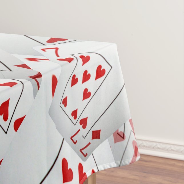 Toalha De Mesa Lucky Sevens Diamantes E Cartões De Poker, (Posição Original)