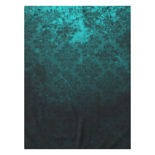 Toalha De Mesa Luxury Turquoise Damask (Frente)