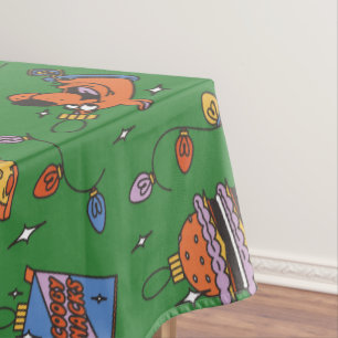 Toalha De Mesa Luzes de Natal com Petiscos do Scooby-Doo