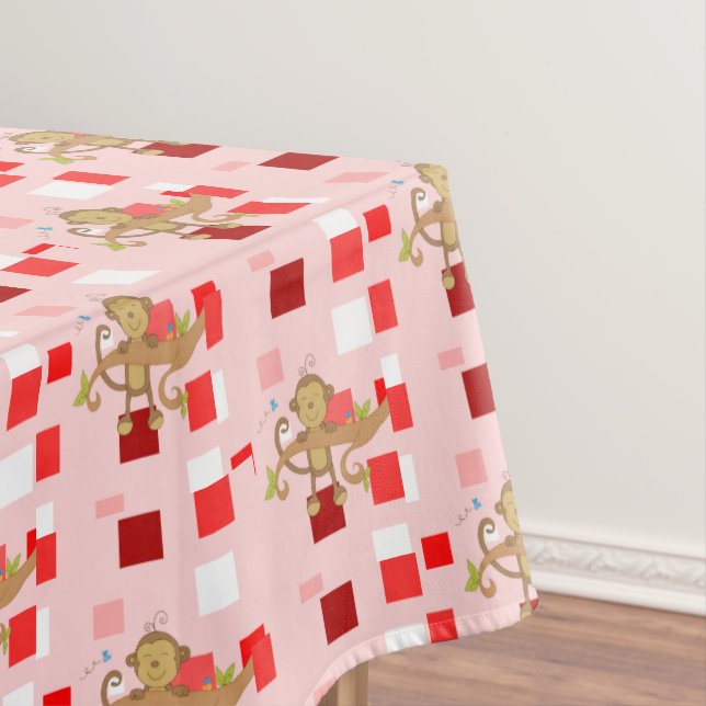 Toalha De Mesa Macaco-Dia de os namorados (Posição Original)