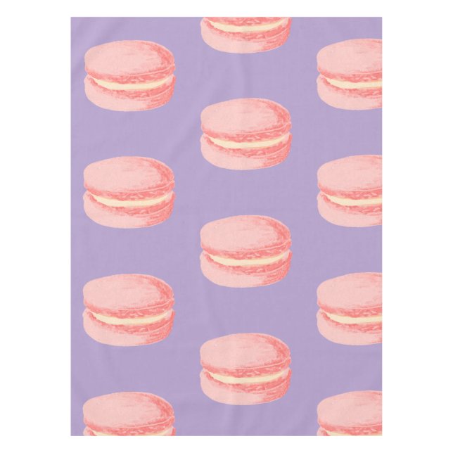 Toalha De Mesa Macarons Rosa (Frente)