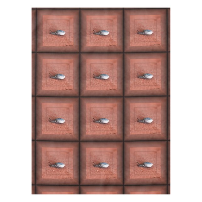 Toalha De Mesa Macro Fotografia de Caracol em Terracotta (Frente)