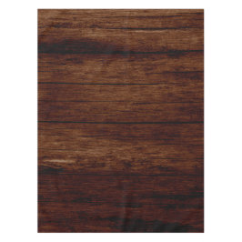 Toalha De Mesa Madeira Rústica Escura