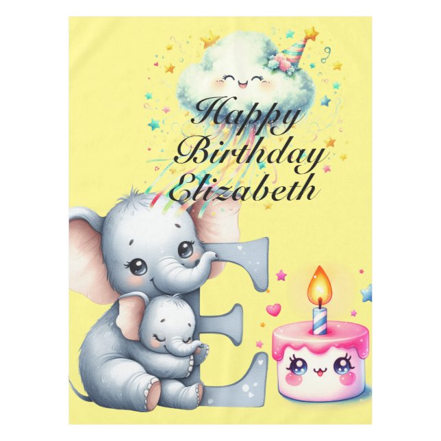 Toalha De Mesa Mãe e bebê Parabéns (Frente)