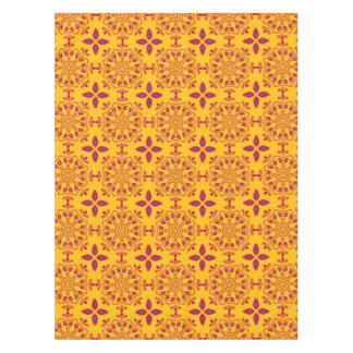 Toalha De Mesa Magenta e Laranja Vibrantes Mandala Geométrica