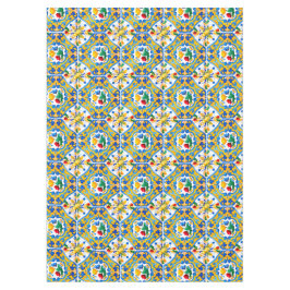 Toalha De Mesa Majolica,azulejos azuis,azulejos Sicilianos,Azulej