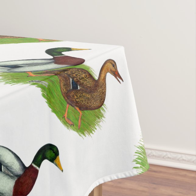 Toalha De Mesa Mallard Drake e Duck (Posição Original)