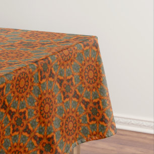 Toalha De Mesa Mandala da laranja do hemerocallis